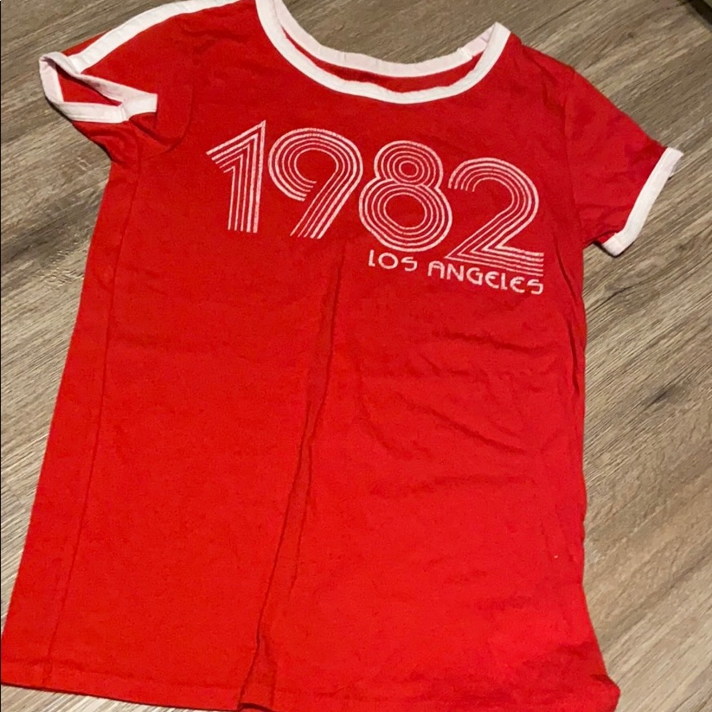 Arizona jeans red ringer shirt 1982 Los Angeles